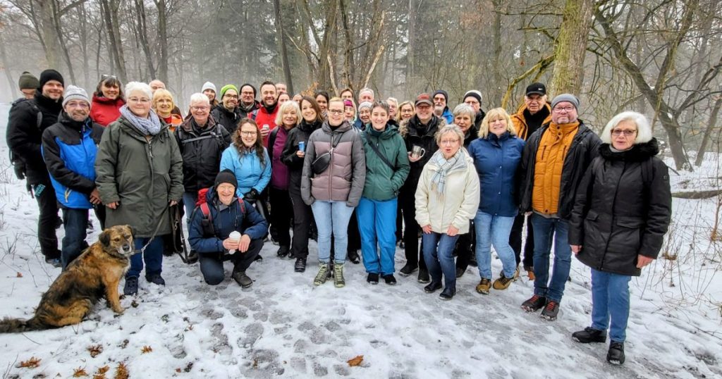Die Teilnehmer der Braunkohlwanderung 2026